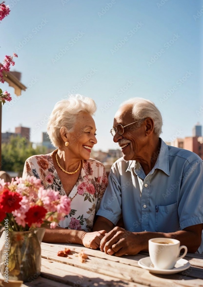 senior couple coffee senior couple coffee