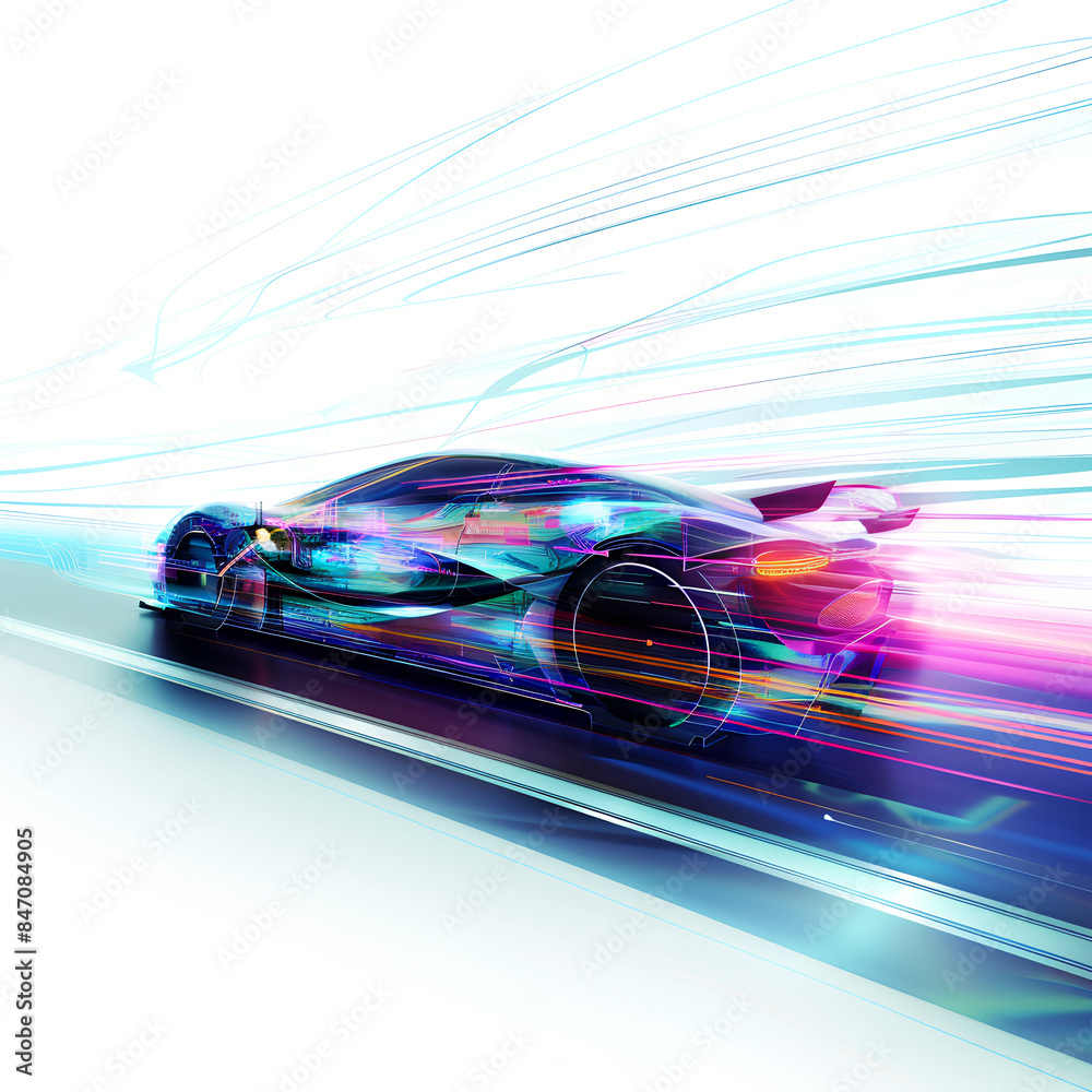 Abstract background with car in motion Abstract background with car in motion