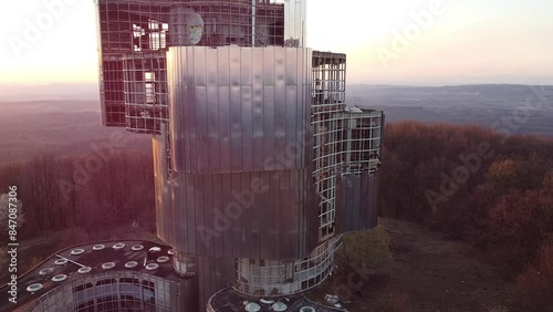 Drone Shot of huge abandoned Building, Petrova Gora, Croatia