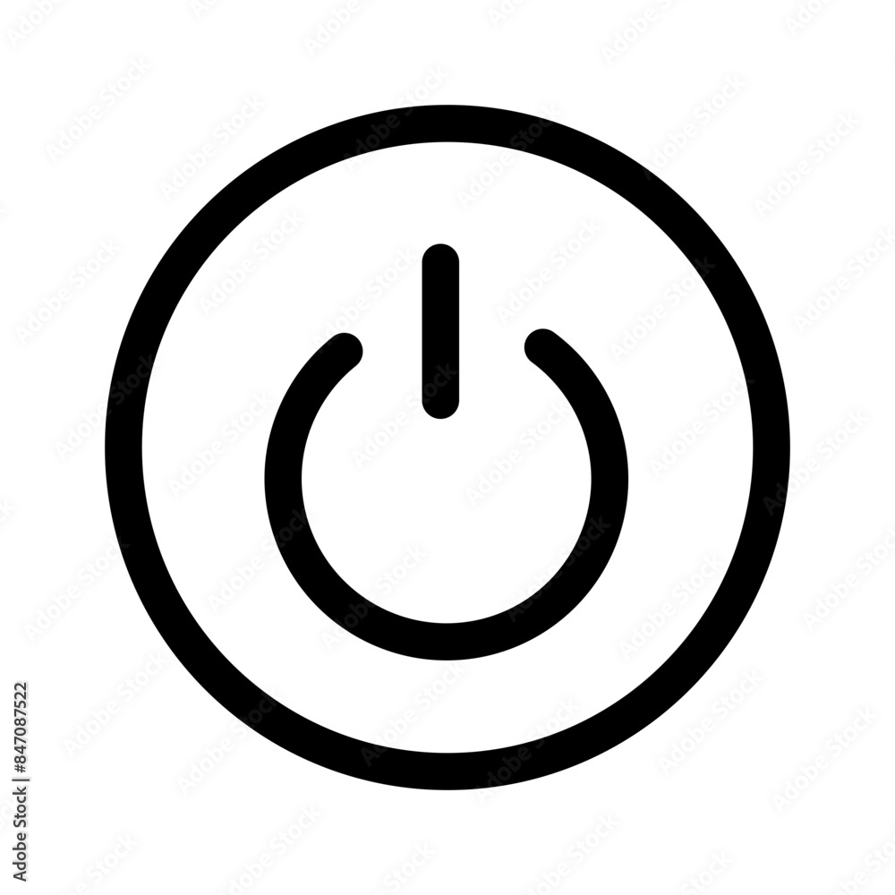 Power Activation Button Icon Ideal for Technology and Electronics Designs Power Activation Button Icon Ideal for Technology and Electronics Designs