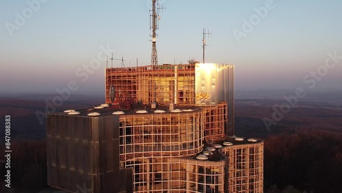 Drone Shot of huge abandoned Building, Petrova Gora, Croatia