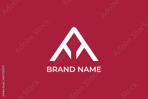 initial letter A modern business logo, letter A and home icon logo, letter A arrow logo, letter A forward arrow upload logo, logomark, emblem