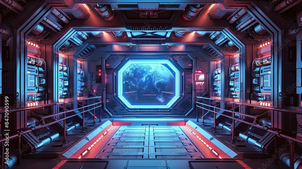 Spaceship Interior Reference. AI generated art illustration. Spaceship Interior Reference. AI generated art illustration.