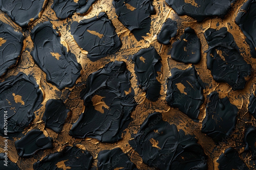 Obraz premium Elegant pattern with gold leopard spots.