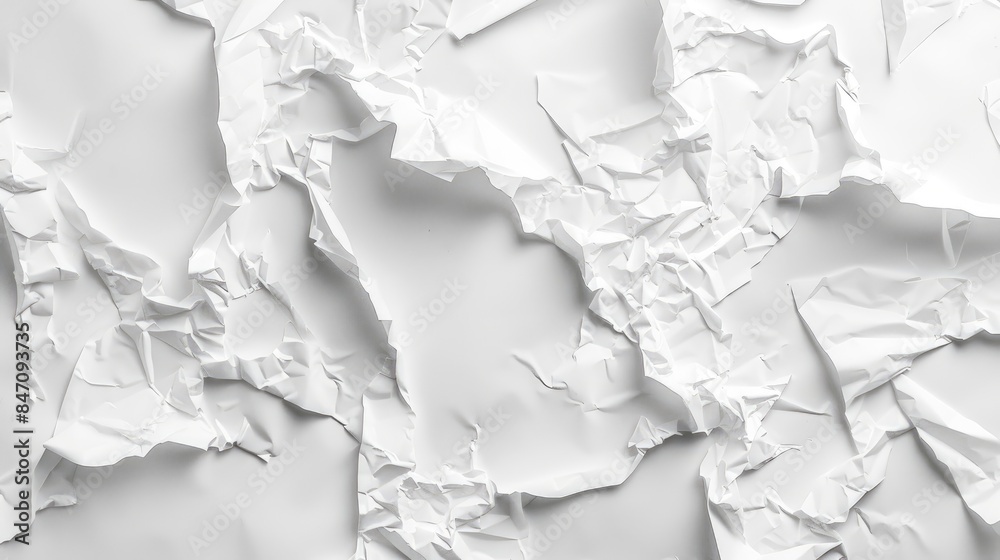 Background of crumpled paper texture in a light white shade Background of crumpled paper texture in a light white shade