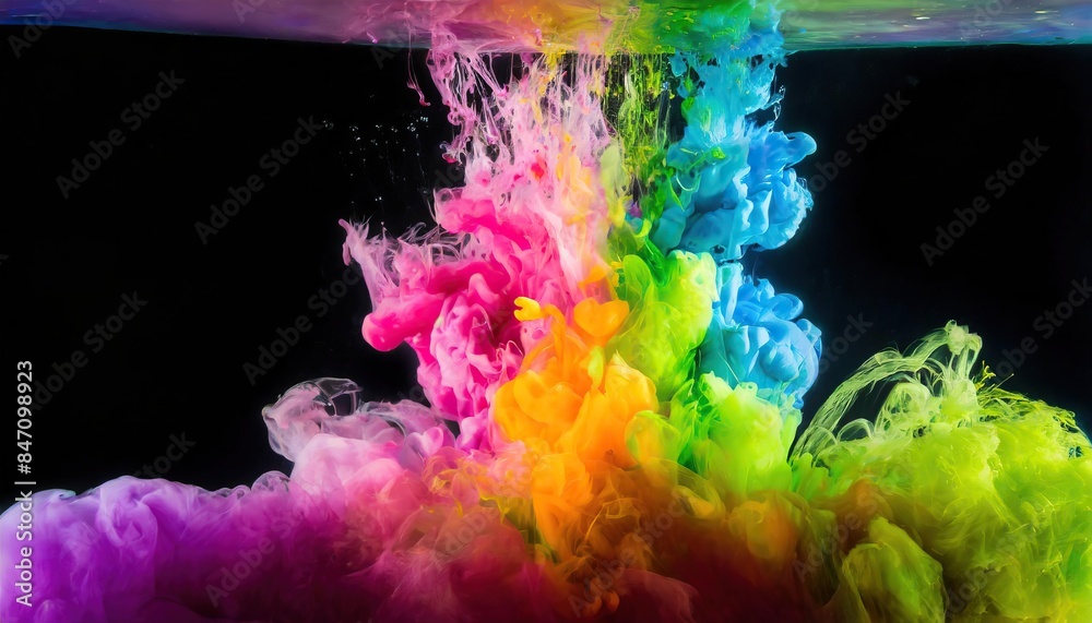 Colorful ink in water Colorful ink in water
