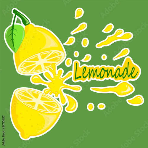 illustration of lemon and lime