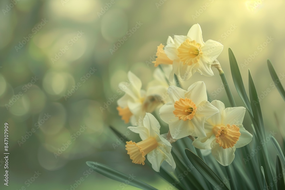 Fototapeta premium Close-up of springtime daffodil.