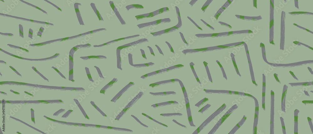 Seamless abstract textured pattern. Texture in grey, green. Digital brush strokes background. Lines, stains. Illustration. Design for textile fabrics, wrapping paper, background, wallpaper, cover. Seamless abstract textured pattern. Texture in grey, green. Digital brush strokes background. Lines, stains. Illustration. Design for textile fabrics, wrapping paper, background, wallpaper, cover.