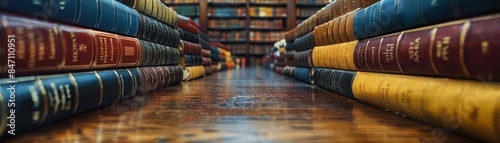 Legal analysis, law library theme, front view, highlighting case study, technology tone, Monochromatic Color Scheme