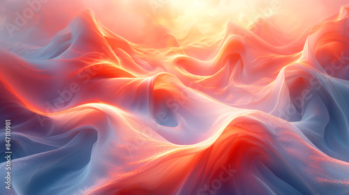 Wallpaper Mural Orange and white color gradient modern wavy abstract wallpaper background 
 Torontodigital.ca