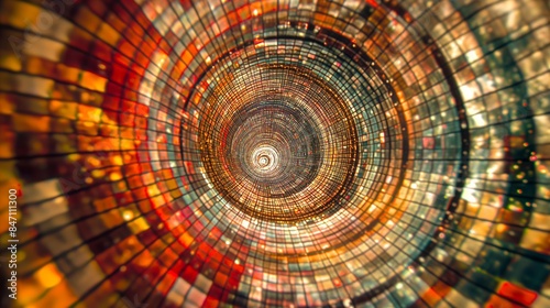 Abstract digital art visualizing the expansion of the human mind through swirling, colorful waves