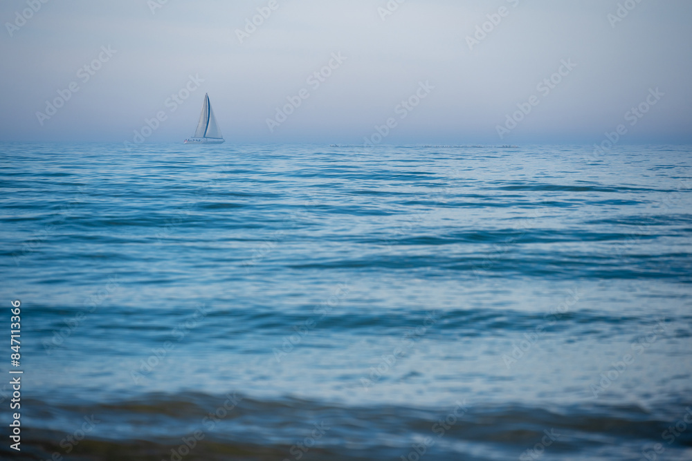 sailboat on Baltic sea in Poland