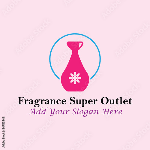fragrance outlet store logo design vector