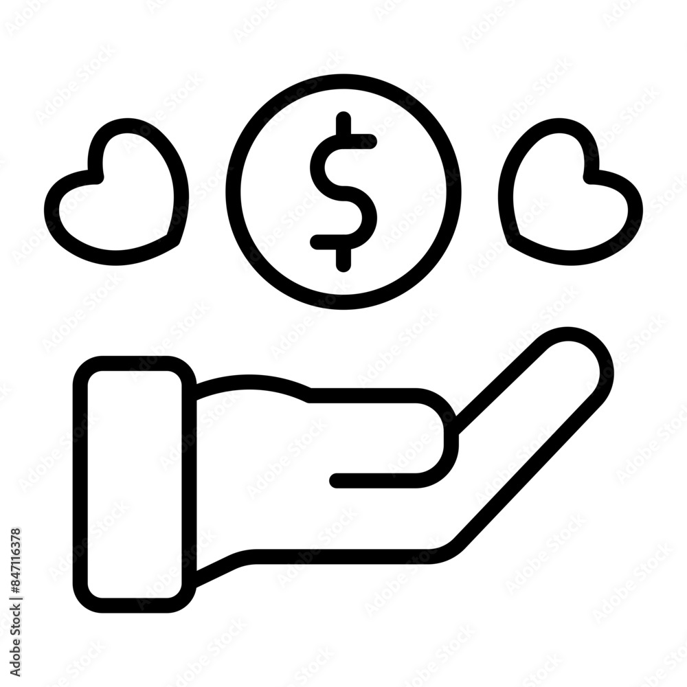 Charity Vector Line Icon