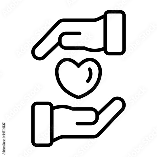 Kindness Vector Line Icon