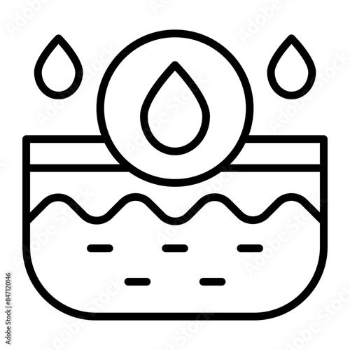 Oil Skin Vector Line Icon