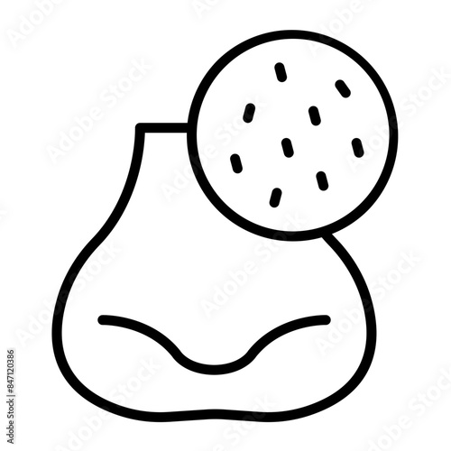 Blackhead Vector Line Icon