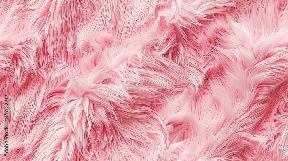 Close-up of a pink fluffy fur pattern creating a soothing and minimal design. Suitable for backgrounds and textures. Generative AI. Close-up of a pink fluffy fur pattern creating a soothing and minimal design. Suitable for backgrounds and textures. Generative AI.