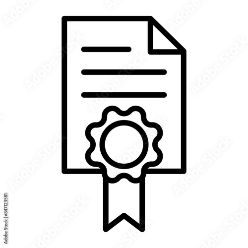 Licence Vector Line Icon