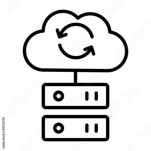 Synchoronization Vector Line Icon