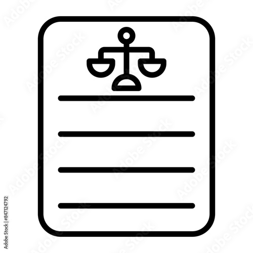 Legislation Vector Line Icon