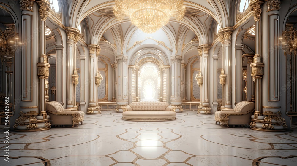 Obraz premium The church of the holy sepulchre. AI generated art illustration.