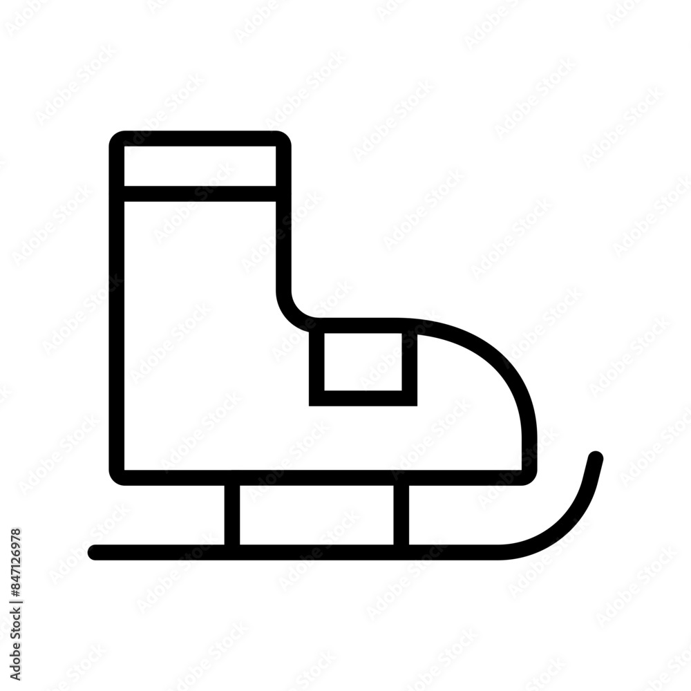 Ice Skates Icon Ideal for Winter Sports and Recreation Themes Ice Skates Icon Ideal for Winter Sports and Recreation Themes