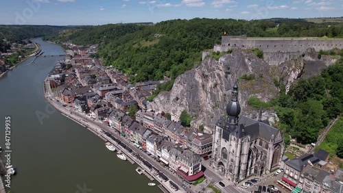 Aerial View of Dinant, Belgium: A River City in the Ardennes photo