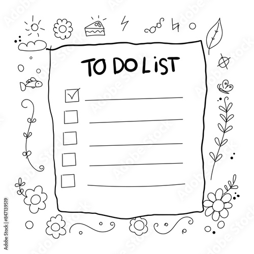 to do list hand-drawn vector background