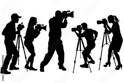 Captured by photographers working around the world vector silhouette 