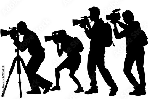 Captured by photographers working around the world vector silhouette 