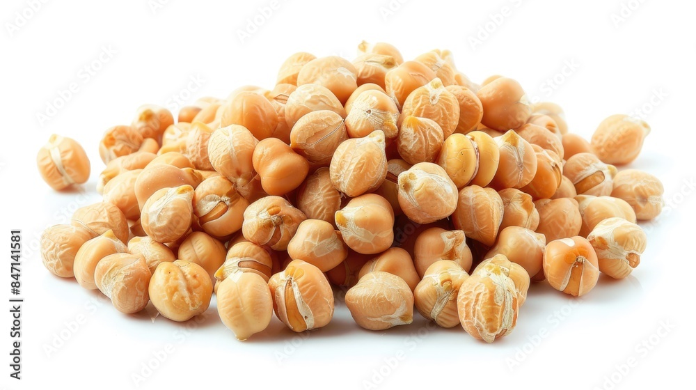 Isolated dry chickpeas on a white background Isolated dry chickpeas on a white background