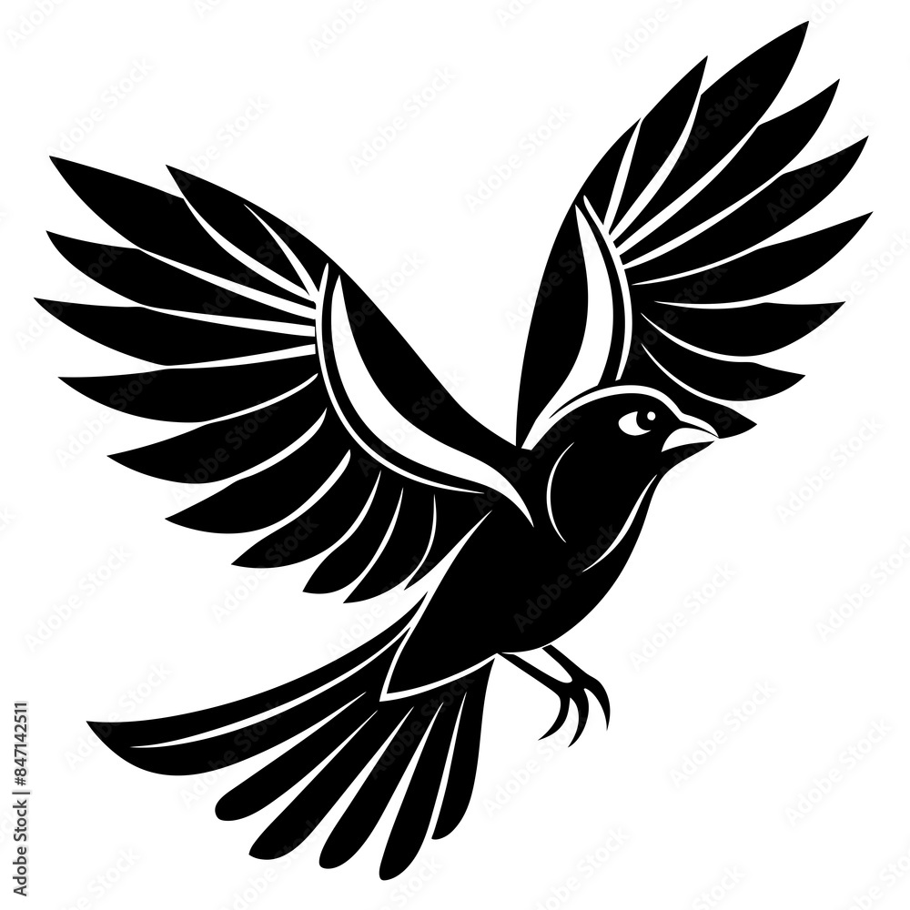 a graceful silhouette of a bird in flight with vector illustration a graceful silhouette of a bird in flight with vector illustration