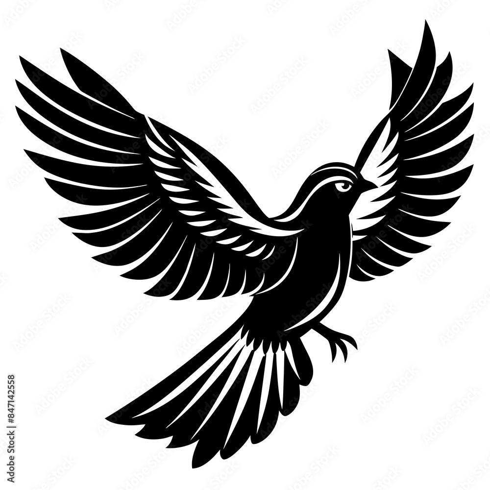 a graceful silhouette of a bird in flight with vector illustration a graceful silhouette of a bird in flight with vector illustration
