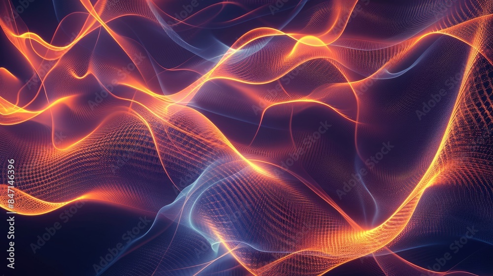 Fototapeta premium Abstract background of wavy patterns created by a computer