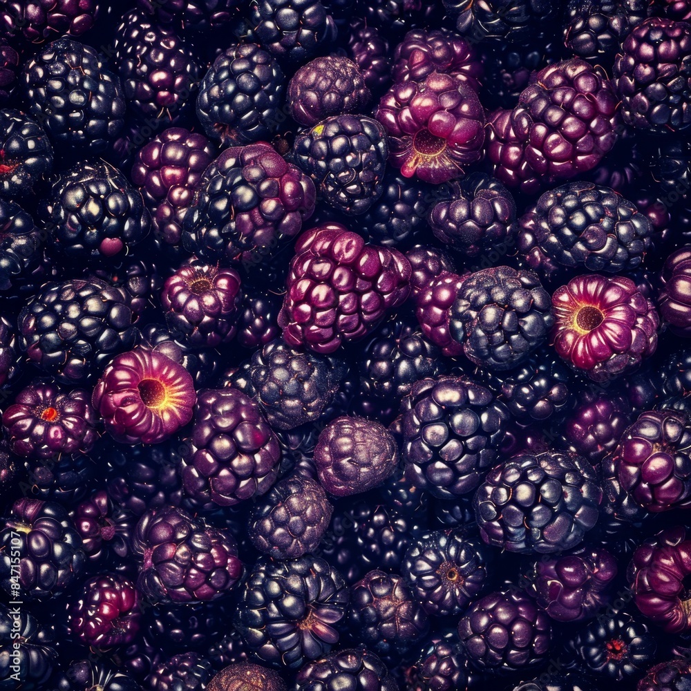 Ripe blackberry texture background, Allegheny blackberries fruits pattern, black berry mockup top view Ripe blackberry texture background, Allegheny blackberries fruits pattern, black berry mockup top view