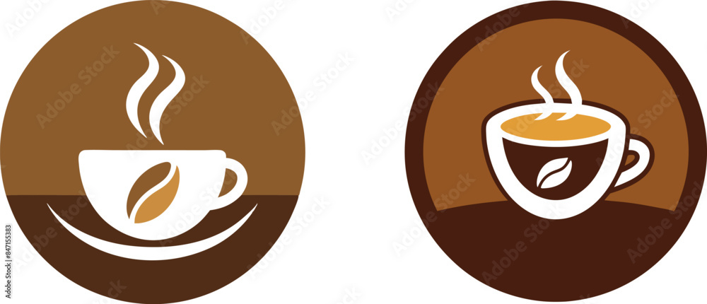 Obraz premium Coffee cup logo icon vector illustration. 