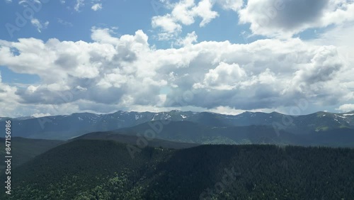 clouds in the mountains