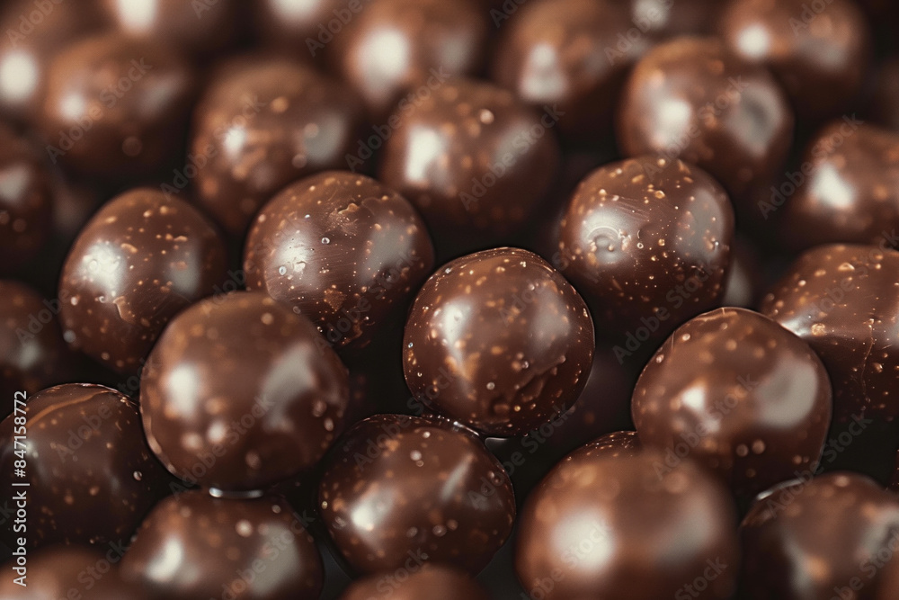 Close-up of chocolate balls Close-up of chocolate balls