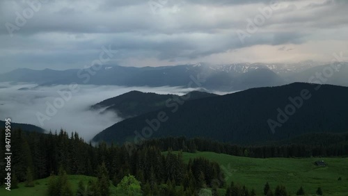 clouds over the mountains