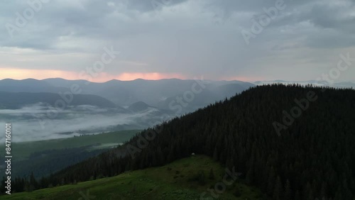 sunrise in the mountains