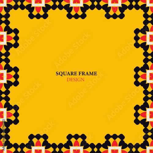 Frame with classic ornament. Ethnic texture designs can be used for backgrounds, motifs, textile, wallpapers, fabrics, gift wrapping, templates. Vector