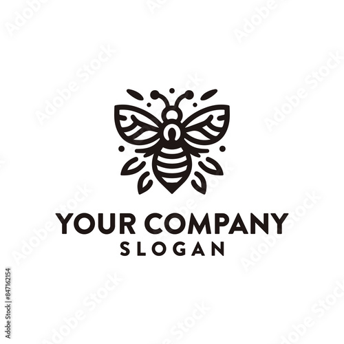 Bee logo vector template