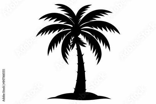 Palm tree silhouette vector art