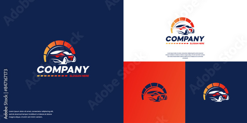 car auto tuning, garage mechanic, service, logo design vector.