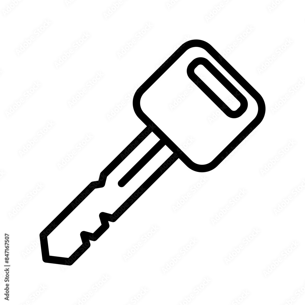 Key line icon. Motorcycle part. Motorcycle spare part icon isolated on white background. Transparent background, minimalist symbol. Vector images