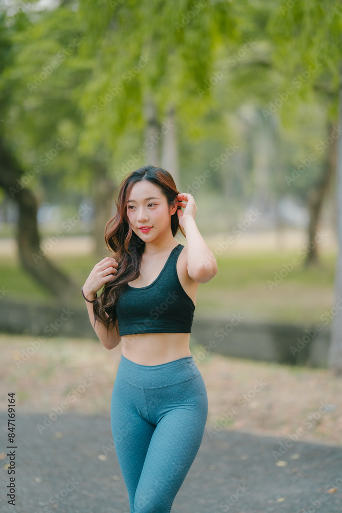 sport woman stretching before jogging and run, sport concept, welness concep sport woman stretching before jogging and run, sport concept, welness concep