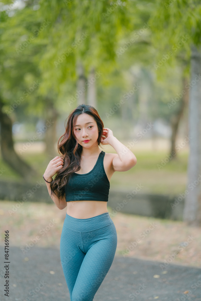 sport woman stretching before jogging and run, sport concept, welness concep sport woman stretching before jogging and run, sport concept, welness concep