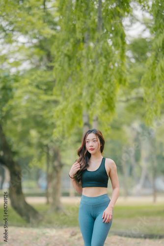 sport woman stretching before jogging and run, sport concept, welness concep